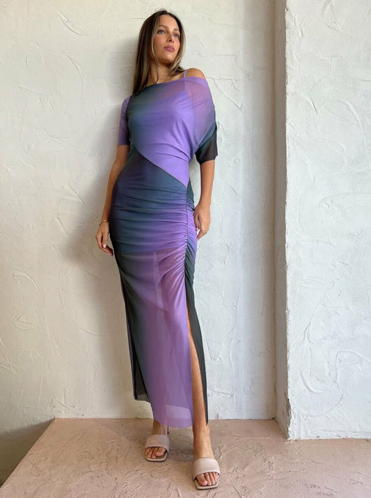 Suboo - Olafur Draped Cowl - Neck Longline Dress