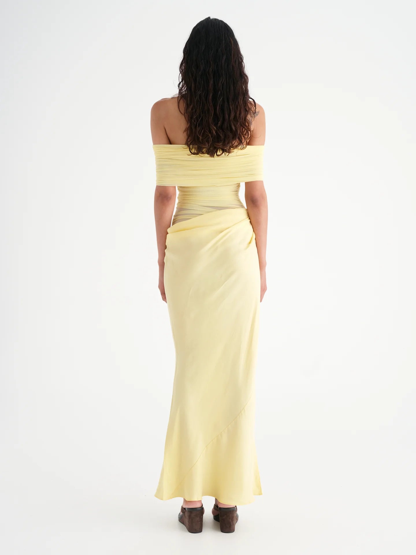 Benni - Nico Off Shoulder Maxi Dress - Butter