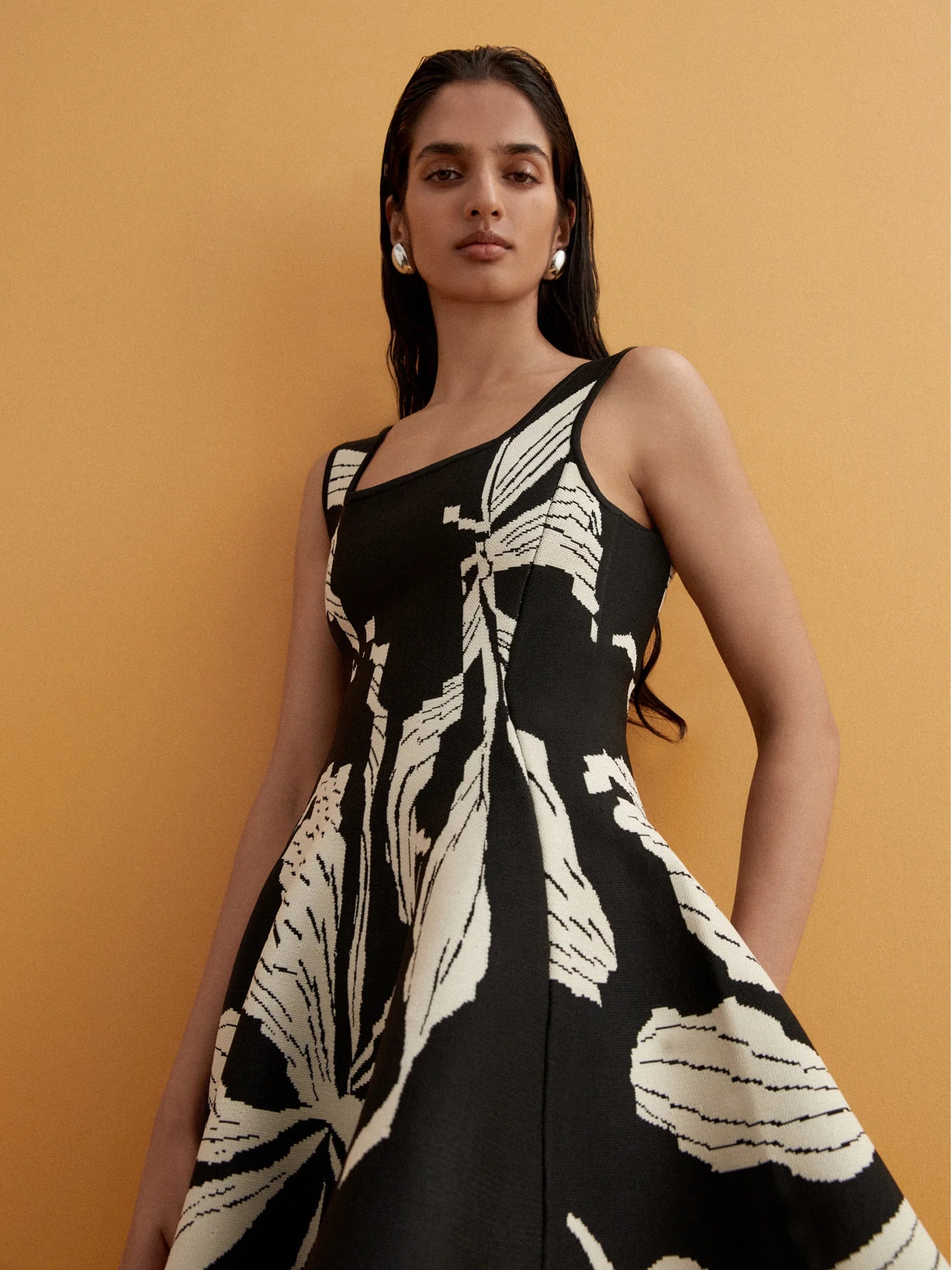 Lotus Flower Knit Dress