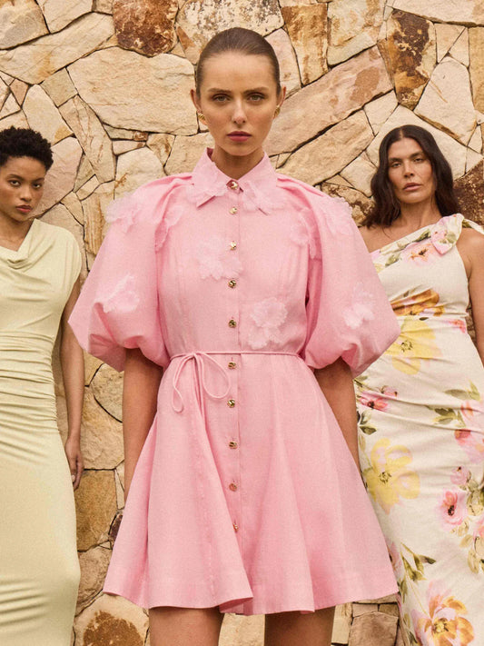 Rose Garden Mini Shirt Dress