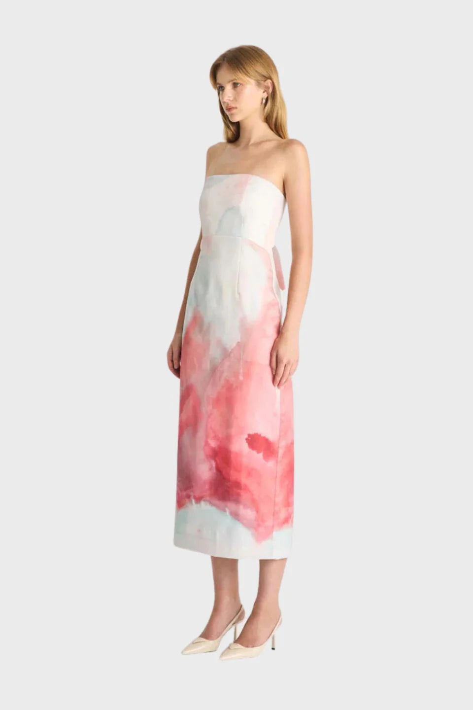 Romy - LJ Strapless Tailored Midi Dress