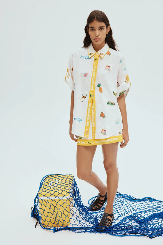 Alemais - Blue Marlin Set (shirt/skirt)