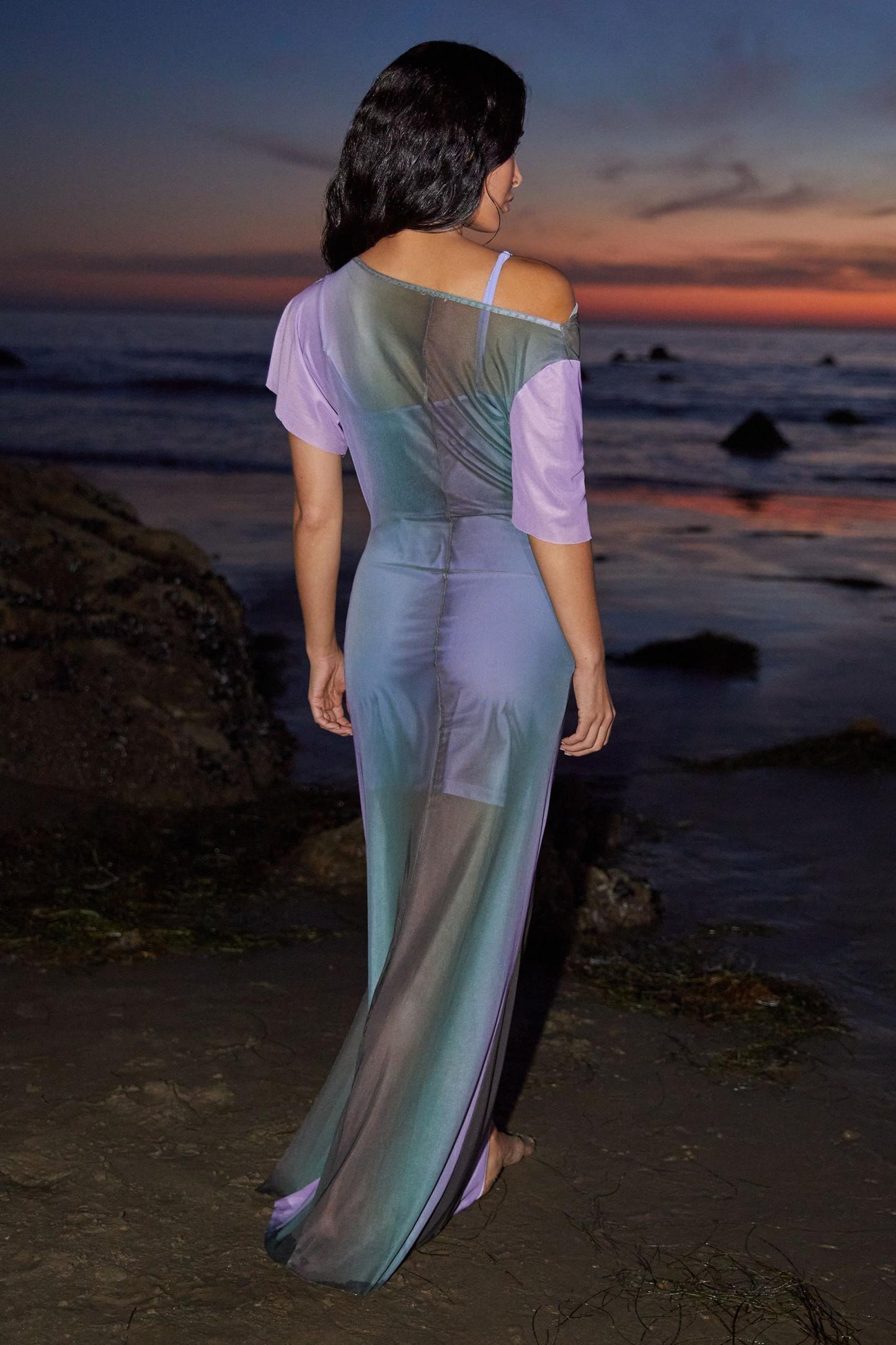 Suboo - Olafur Draped Cowl - Neck Longline Dress